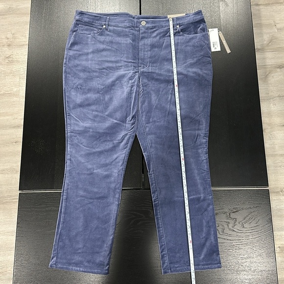 Soft Surroundings Blakely Velveteen Pants in Nightshadow Blue Color - 20W - Picture 4 of 10